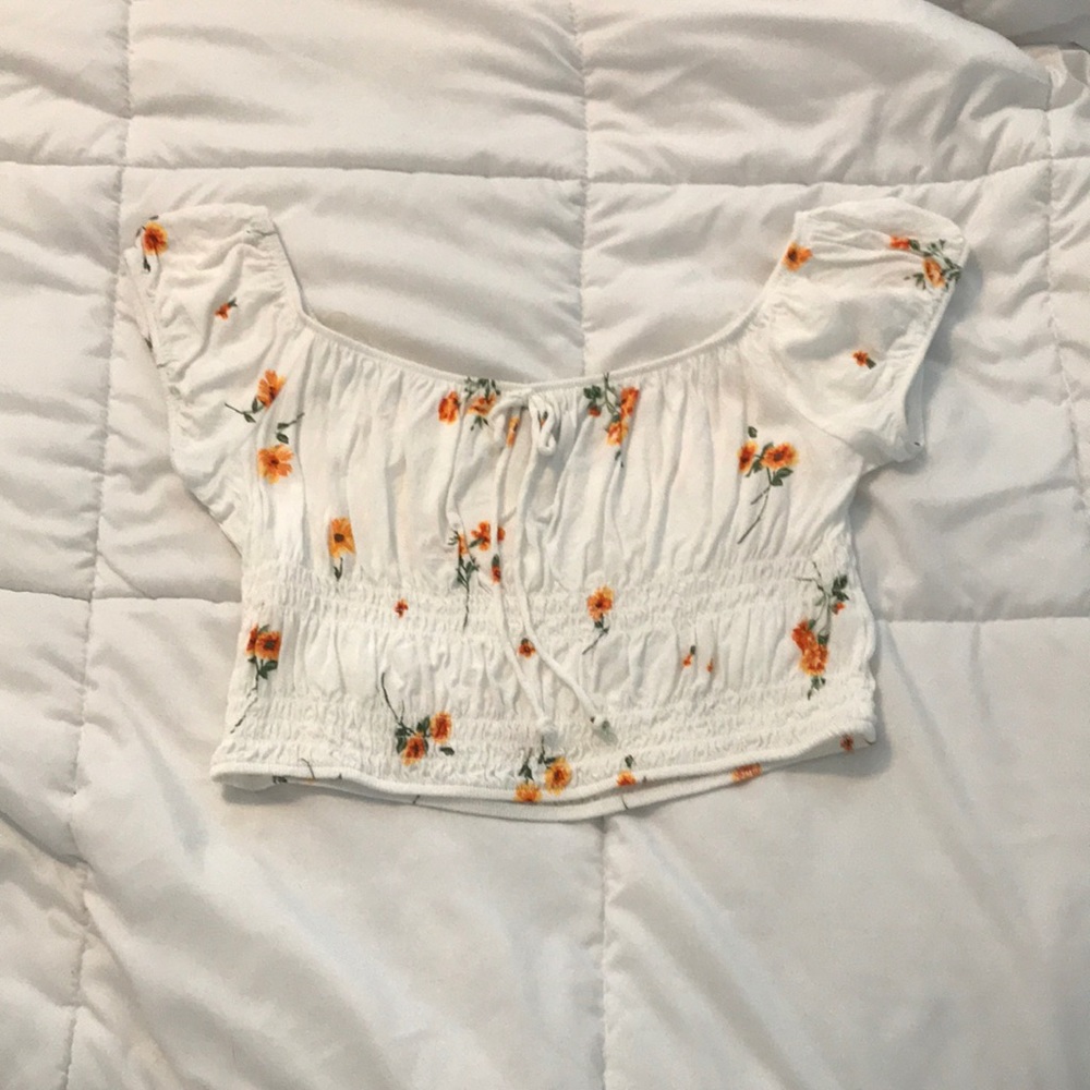 Kendall and Kylie floral crop top